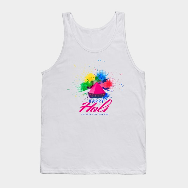 Abstract Colorful Splash for Holi Tank Top by jobieh shop